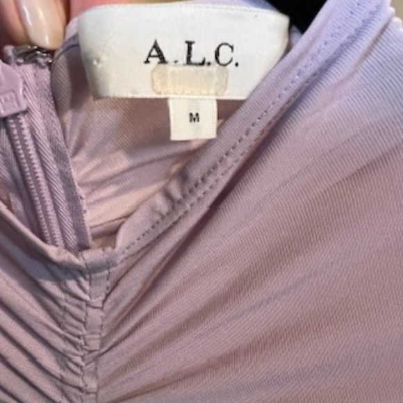 A.L.C. Lavender Ruched Long-sleeved Maxi Dress - Picture 6 of 7